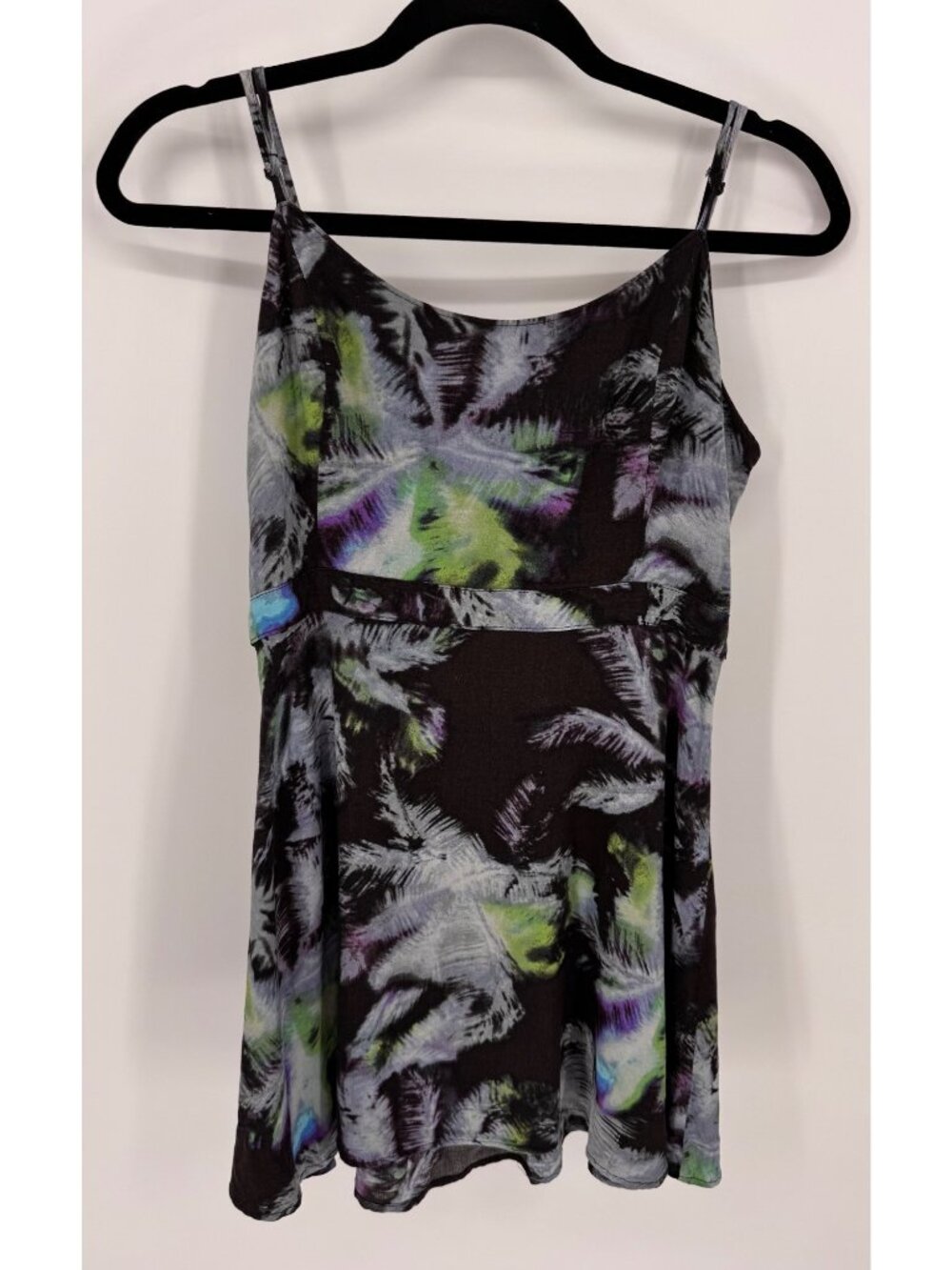 American Eagle Tropical Print Spaghetti Strap Cut-Out Design Mini Dress Size M